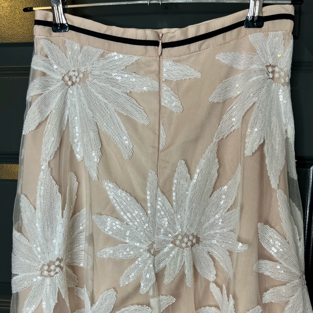 Anthropologie Eva Franco Floral Lace Midi Skirt - Picture 4 of 7